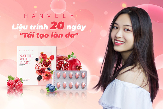 Su dung 1 lieu trinh vien uong Hanvely 20 ngay - Viên uống trắng da Hanvely có hiệu quả không?