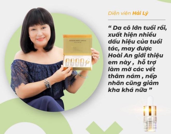 dien vien hai ly review ampoule tri nam hanvely - Ampoule trị nám Hanvely có tốt không, giá bao nhiêu?